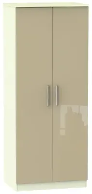 Knightsbridge 2 Door Wardrobe - Mushroom, Cream