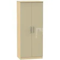 Knightsbridge 2 Door Wardrobe - Mushroom, Oak