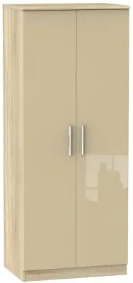 Knightsbridge 2 Door Wardrobe - Mushroom, Oak