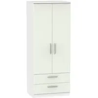 Knightsbridge 2 Door Wardrobe with Drawers - Cashmere