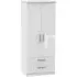 Knightsbridge 2 Door Wardrobe with Drawers - White