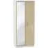Knightsbridge 2 Door Wardrobe with Mirror - Mushroom, White