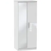 Knightsbridge 2 Door Wardrobe with Mirror - White