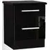 Knightsbridge 2 Drawer Bedside Cabinet - Black