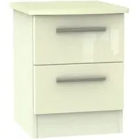 Knightsbridge 2 Drawer Bedside Cabinet - Cream