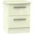 Knightsbridge 2 Drawer Bedside Cabinet - Cream