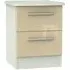 Knightsbridge 2 Drawer Bedside Cabinet - Mushroom, Cashmere