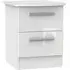 Knightsbridge 2 Drawer Bedside Cabinet - White
