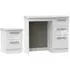 Knightsbridge 2 Piece Bedroom Set with 2 Drawer Bedside - White Gloss