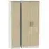 Knightsbridge 3 Door Tall Triple Wardrobe - Mushroom, White