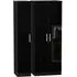 Knightsbridge 3-Door Tall Wardrobe - Black