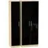 Knightsbridge 3 Door Tall Wardrobe - Black, Light Oak