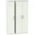 Knightsbridge 3-Door Tall Wardrobe - Cashmere, White