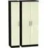 Knightsbridge 3-Door Tall Wardrobe - Cream, Black