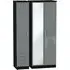 Knightsbridge 3 Door Tall Wardrobe with Mirror - Grey