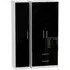 Knightsbridge 3-Door Triple Wardrobe with Storage - Black