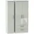 Knightsbridge 3-Door Triple Wardrobe with Storage - Cashmere