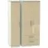 Knightsbridge 3-Door Triple Wardrobe with Storage - Mushroom