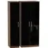 Knightsbridge 3-Door Wardrobe - Black, Walnut Effect