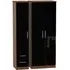 Knightsbridge 3-Door Wardrobe with 2 Drawers - Black, Walnut