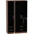 Knightsbridge 3 Door Wardrobe with 4 Drawers - Black, Walnut