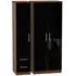 Knightsbridge 3-Door Wardrobe with Drawers - Black, Walnut