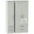 Knightsbridge 3-Door Wardrobe with Drawers - Cashmere, Gloss
