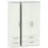 Knightsbridge 3-Door Wardrobe with Drawers - Cashmere, Matt