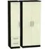 Knightsbridge 3-Door Wardrobe with Drawers - Cream, Black