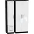 Knightsbridge 3-Door Wardrobe with Drawers - White, Black