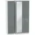 Knightsbridge 3-Door Wardrobe with Mirror and Drawers - Grey