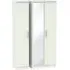 Knightsbridge 3-Door Wardrobe with Mirror - Cashmere, White