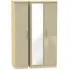 Knightsbridge 3-Door Wardrobe with Mirror - Mushroom, Oak