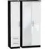 Knightsbridge 3-Door Wardrobe with Mirror - White, Black
