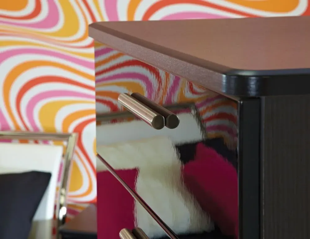 Knightsbridge 3 Drawer Bedside Cabinet - Black