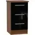 Knightsbridge 3 Drawer Bedside Cabinet - Black, Walnut