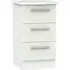 Knightsbridge 3 Drawer Bedside Cabinet - Cashmere