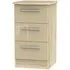Knightsbridge 3 Drawer Bedside Cabinet - Mushroom, Oak