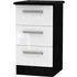 Knightsbridge 3 Drawer Bedside Cabinet - White