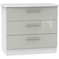 Knightsbridge 3 Drawer Chest - Cashmere, White