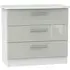 Knightsbridge 3 Drawer Chest - Cashmere, White