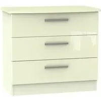 Knightsbridge 3 Drawer Chest - Cream