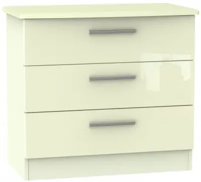 Knightsbridge 3 Drawer Chest - Cream