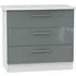 Knightsbridge 3 Drawer Chest - Grey, White