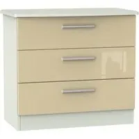 Knightsbridge 3 Drawer Chest - Mushroom, Cashmere