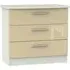 Knightsbridge 3 Drawer Chest - Mushroom, Cashmere