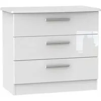 Knightsbridge 3 Drawer Chest - White