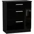 Knightsbridge 3-Drawer Deep Chest - Black