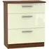 Knightsbridge 3-Drawer Deep Chest - Cream, Walnut