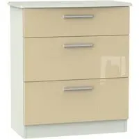 Knightsbridge 3 Drawer Deep Chest - Mushroom, Cashmere